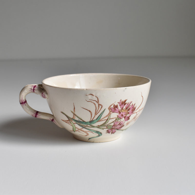 Antique Cup and Saucer K&G Lunéville Bleuet F