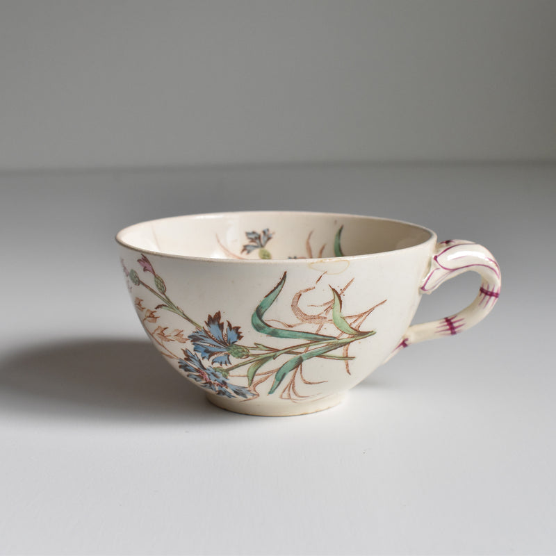 Antique Cup and Saucer K&G Lunéville Bleuet F