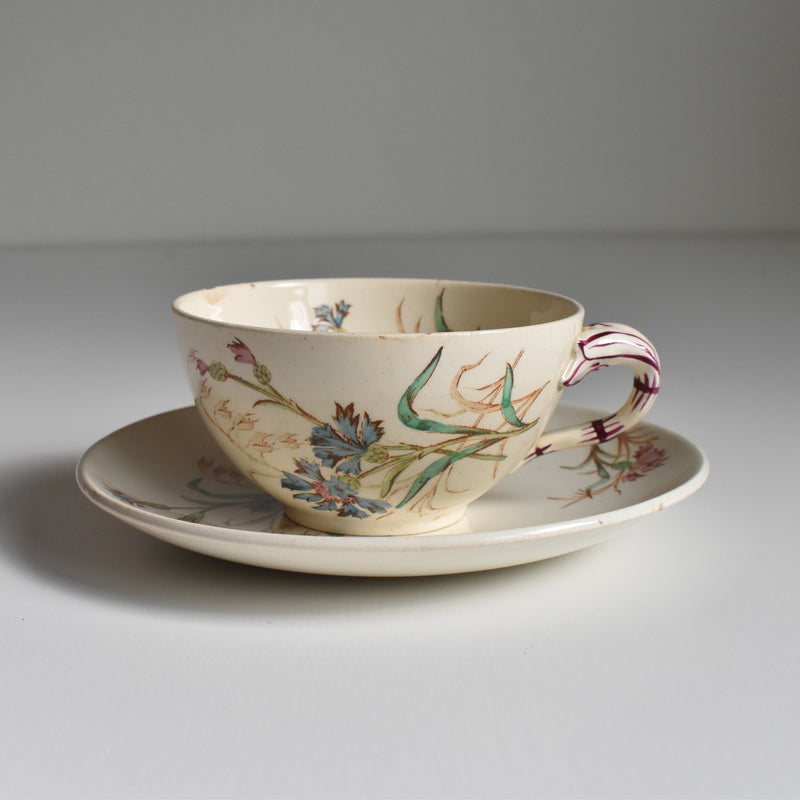 アンティークカップアンドソーサー K＆Gリュネヴィル Bleuet E