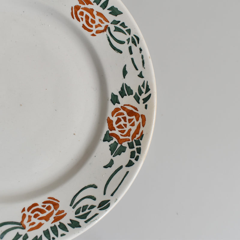 Vintage Dessert Plate Gien Roxane F