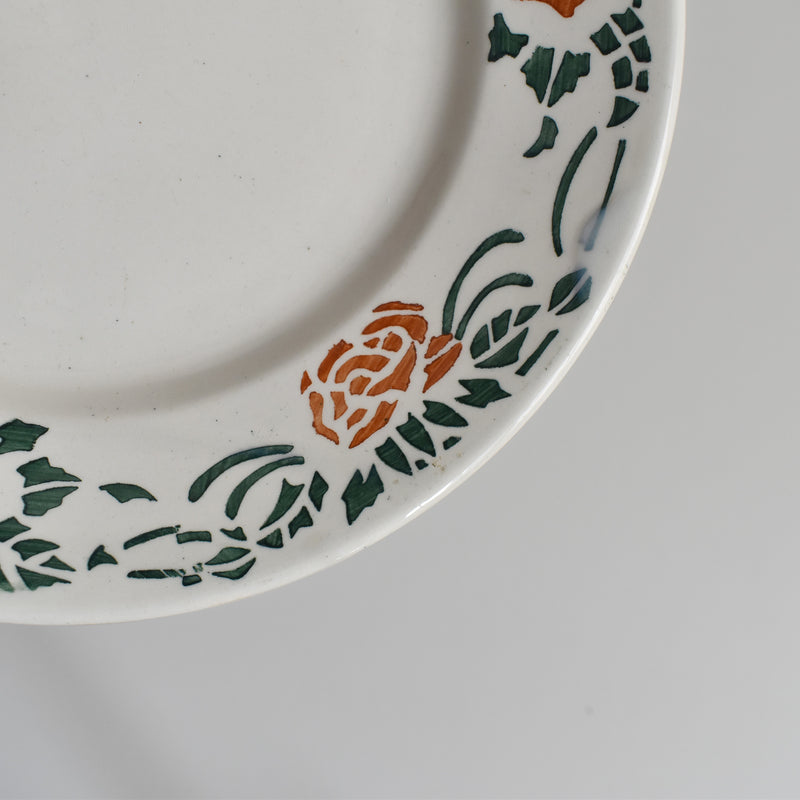 Vintage Dessert Plate Gien Roxane F