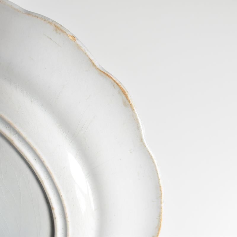 Antique Dessert Plate, Gien "Je l'attends"