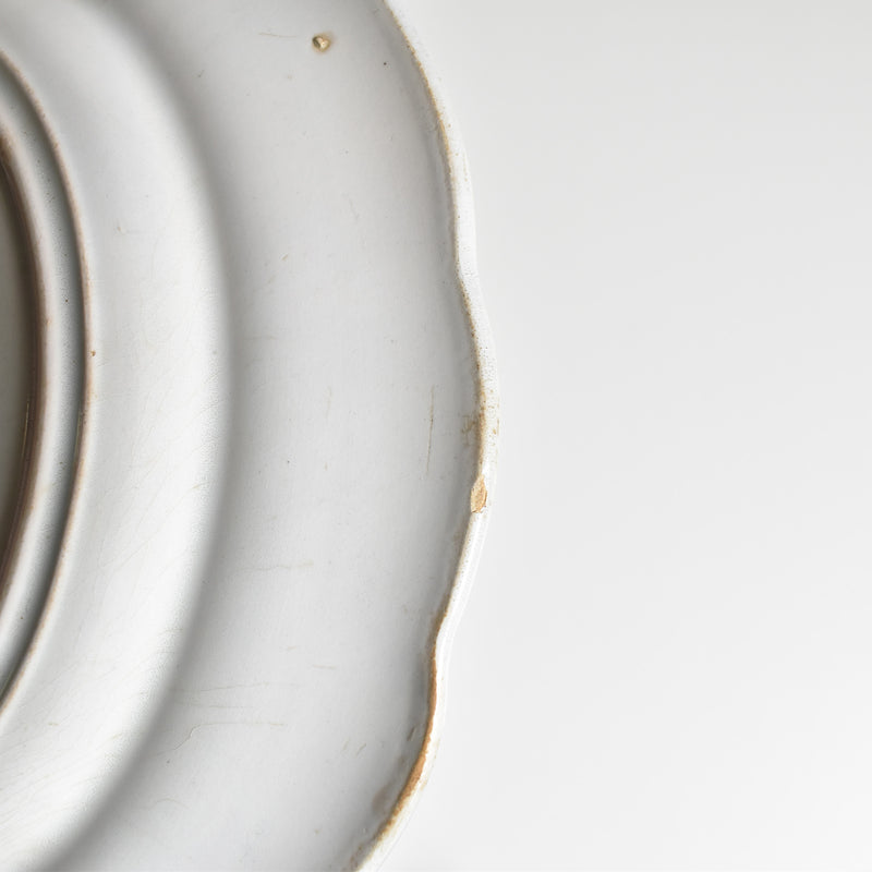 Antique Dessert Plate, Gien "Je l'attends"