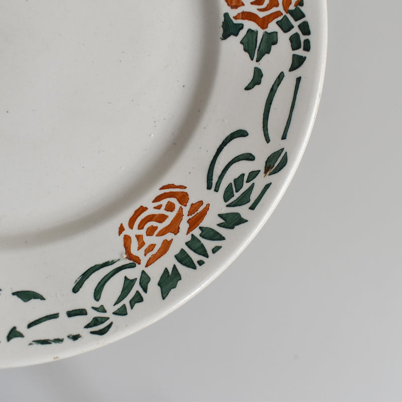 Vintage Dessert Plate Gien Roxane F
