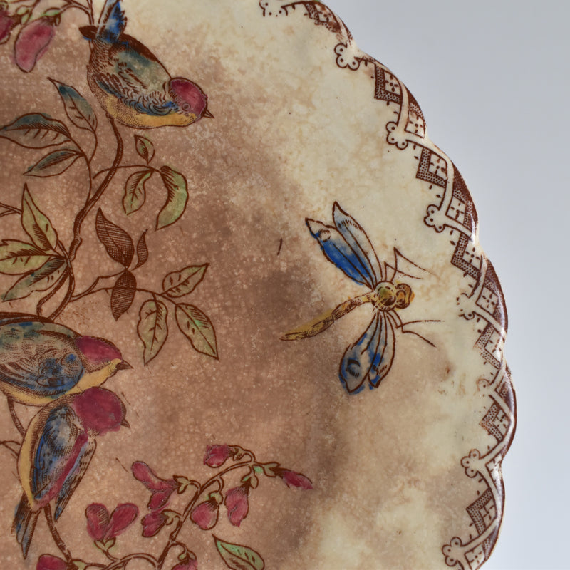 Antique Dessert Plate, Onnan Oiseaux I