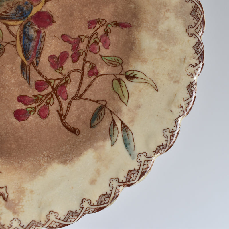 Antique Dessert Plate, Onnan Oiseaux I