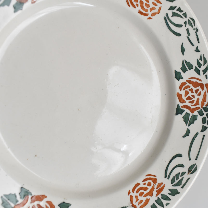 Vintage Dessert Plate Gien Roxane F