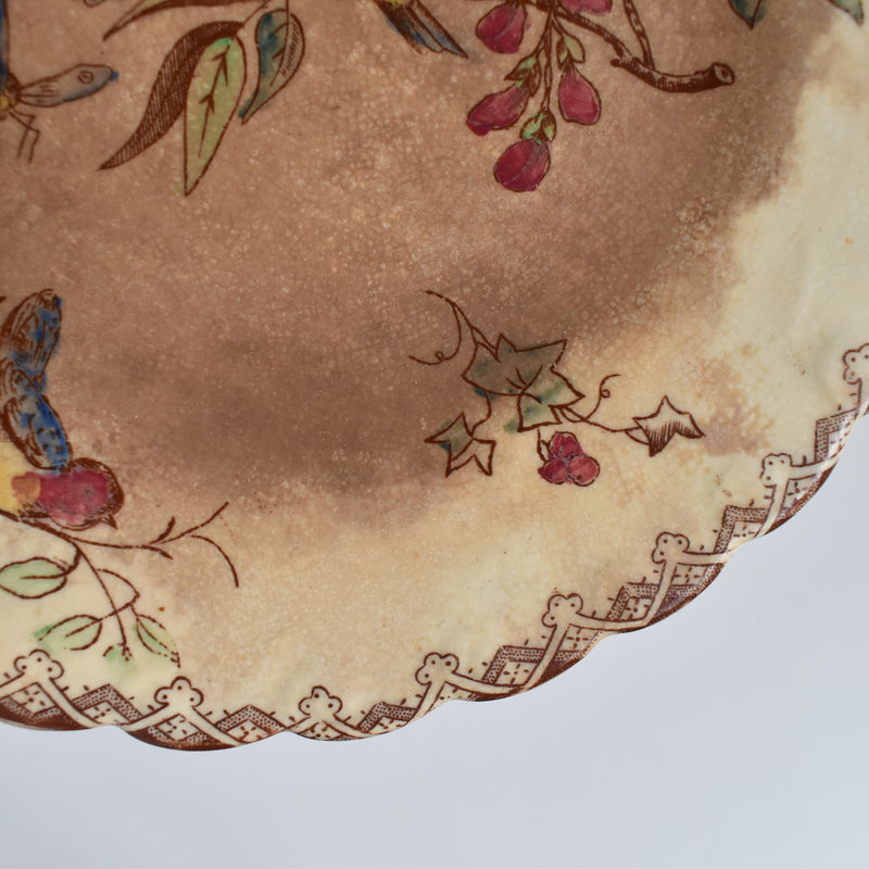 Antique Dessert Plate, Onnan Oiseaux I