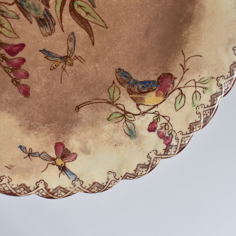 Antique Dessert Plate, Onnan Oiseaux I