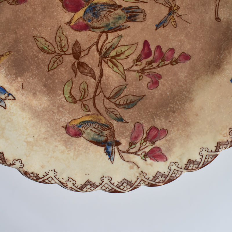 Antique Dessert Plate, Onnan Oiseaux I