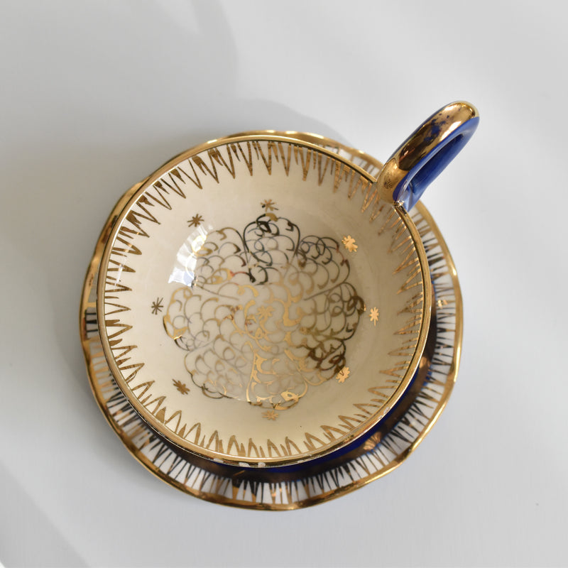 ア.ドラサンヴァル A.Dressinval コーヒーカップ＆ソーサー Blue C