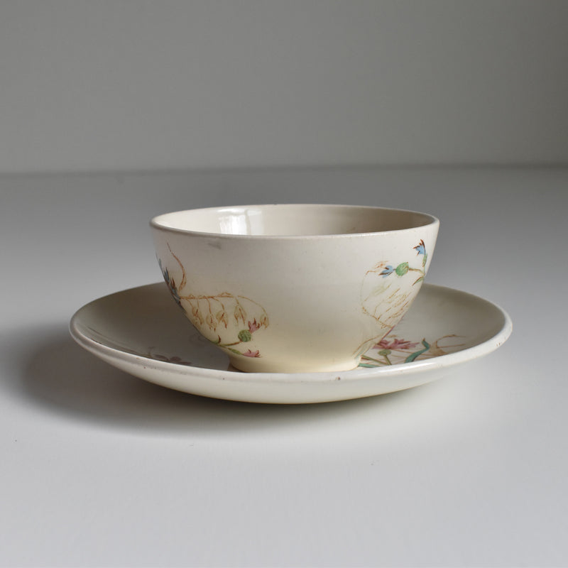 Antique Cup and Saucer K&G Lunéville Bleuet D