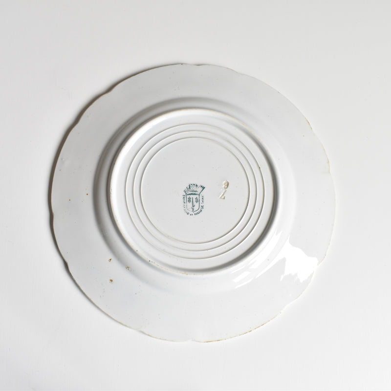 アンティークデザート絵皿 サンタマン "les Automobiles"