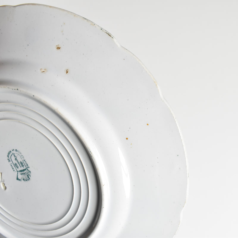 アンティークデザート絵皿 サンタマン "les Automobiles"