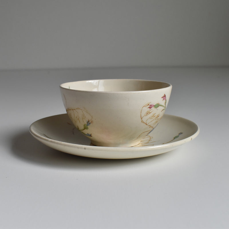 Antique Cup and Saucer K&G Lunéville Bleuet B