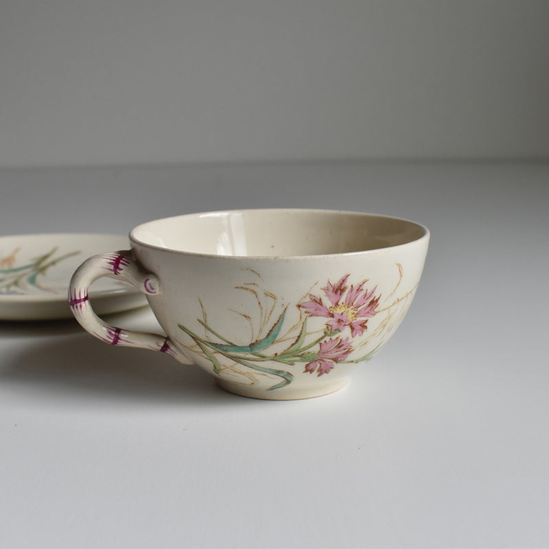 Antique Cup and Saucer K&G Lunéville Bleuet B