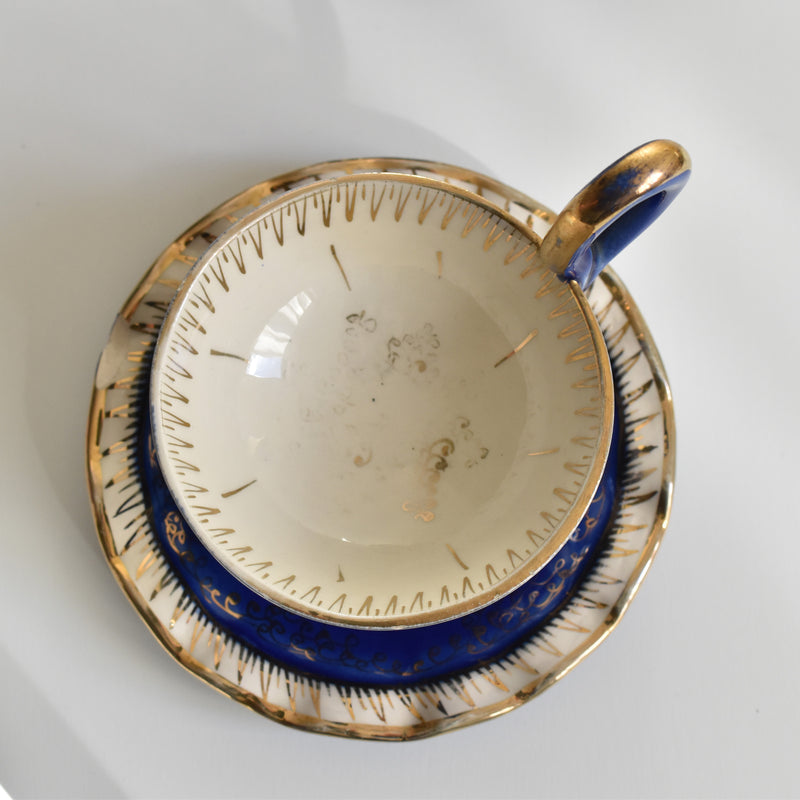 ア.ドラサンヴァル A.Dressinval コーヒーカップ＆ソーサー Blue D