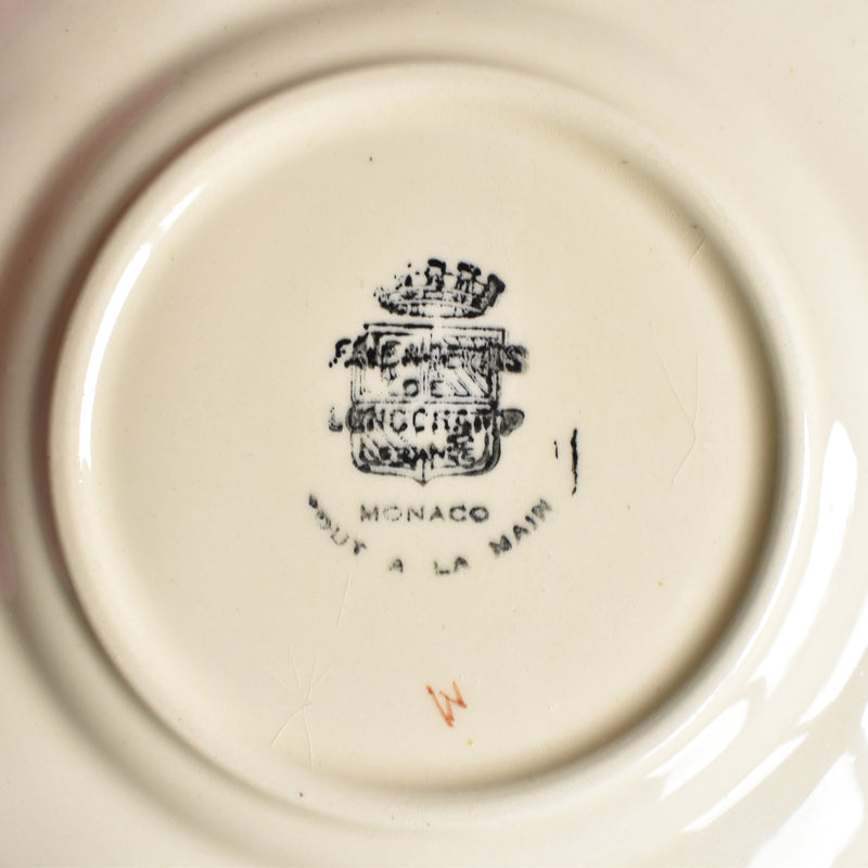 Vintage Dessert Plate, Longchamp Monaco B