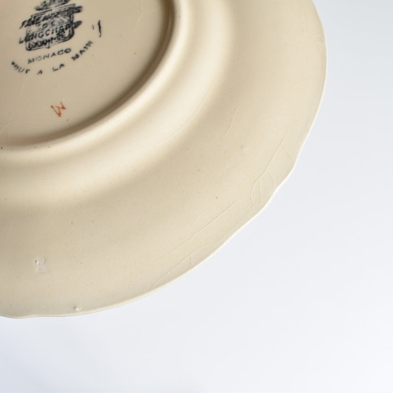Vintage Dessert Plate, Longchamp Monaco B