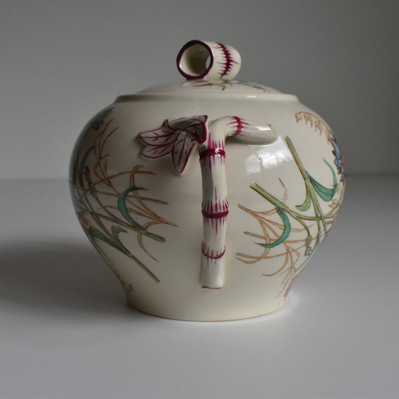 Antique Sugar Bowl K&G Luneville Bleuet