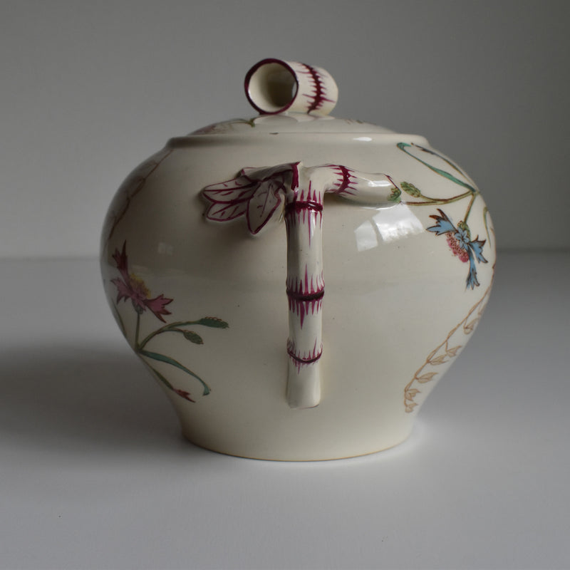 Antique Sugar Bowl K&G Luneville Bleuet