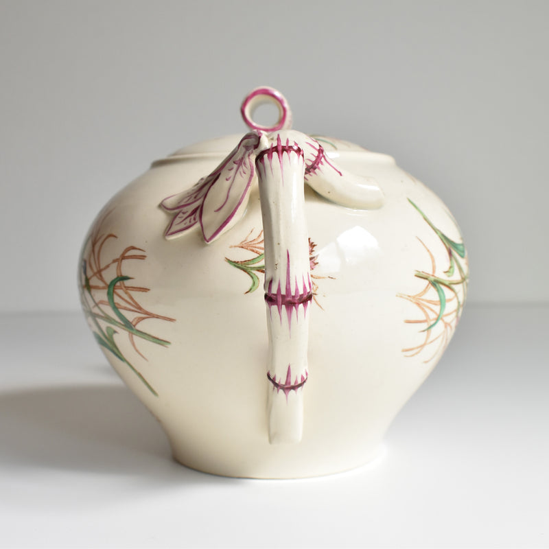 Antique Teapot K&G Luneville Bleuet