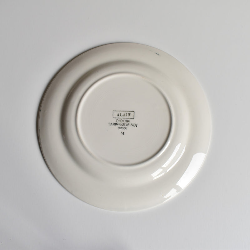 Vintage Dessert Plate Digoin & Sarreguemines Alain A