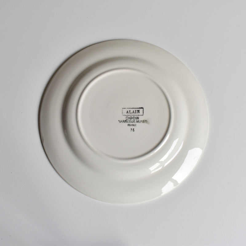 Vintage Dessert Plate Digoin & Sarreguemines Alain C