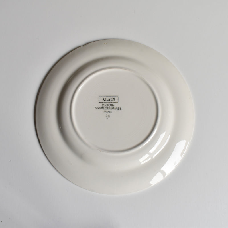 Vintage Dessert Plate Digoin & Sarreguemines Alain D