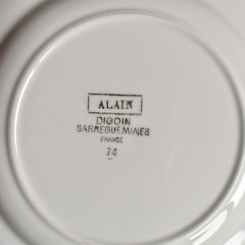 Vintage Dessert Plate Digoin & Sarreguemines Alain D
