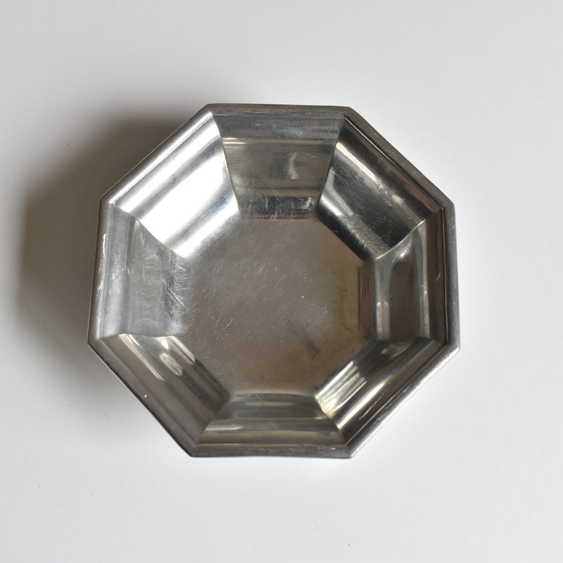 Vintage Pewter Octagonal Coupe