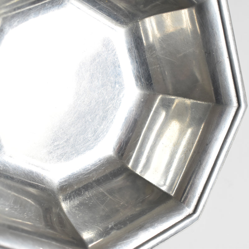 Vintage Pewter Octagonal Coupe