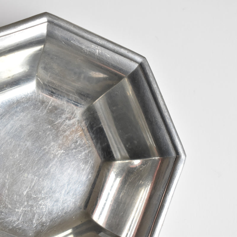 Vintage Pewter Octagonal Coupe