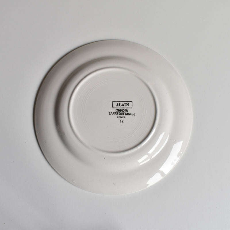 Vintage dessert plate Digoin & Sarreguemines Alain E