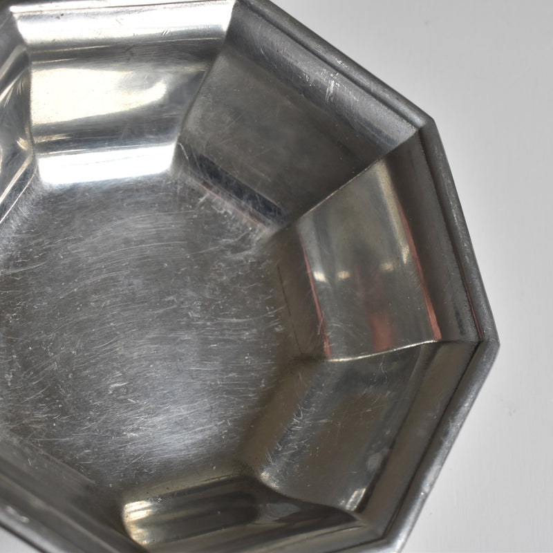 Vintage Pewter Octagonal Coupe