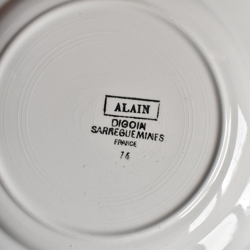 Vintage dessert plate Digoin & Sarreguemines Alain E