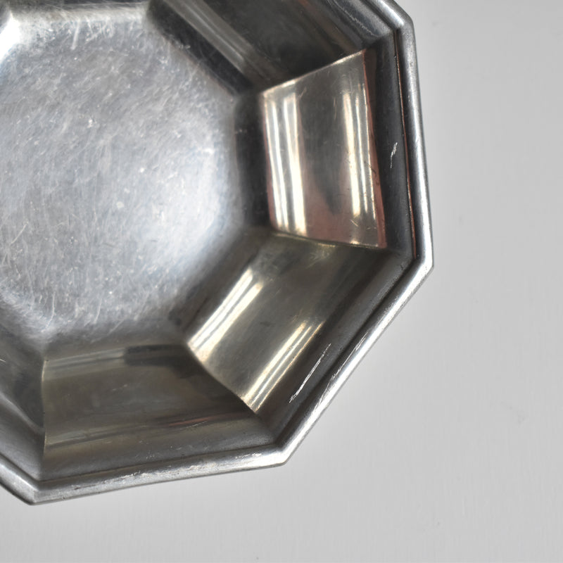 Vintage Pewter Octagonal Coupe