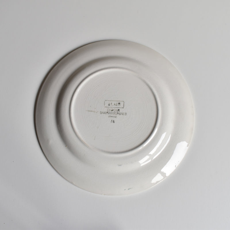 Vintage dessert plate Digoin & Sarreguemines Alain F