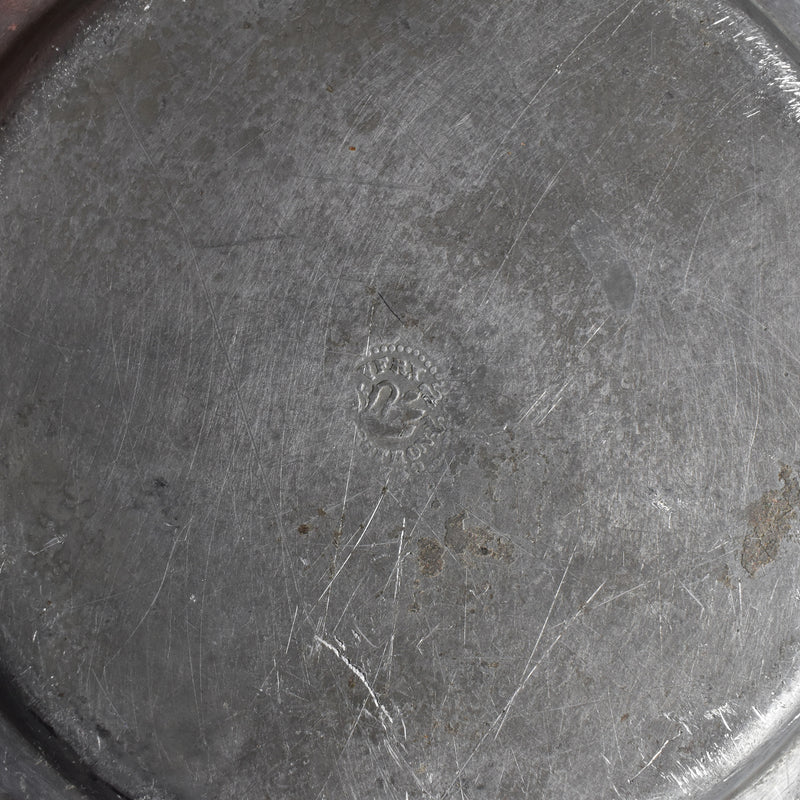 Vintage Pewter Scalloped Plate 19.5cm