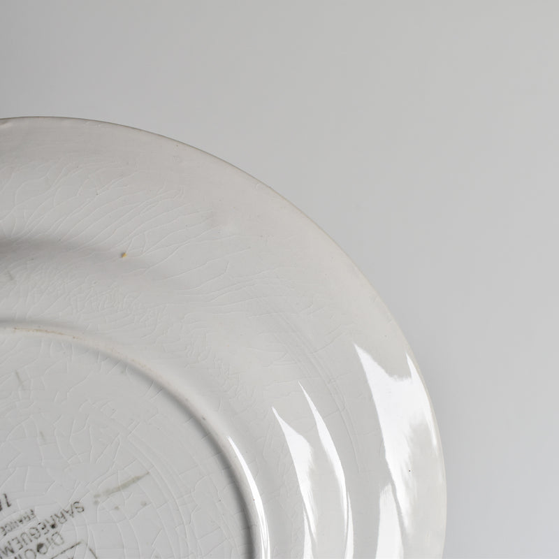 Vintage dessert plate Digoin & Sarreguemines Alain F