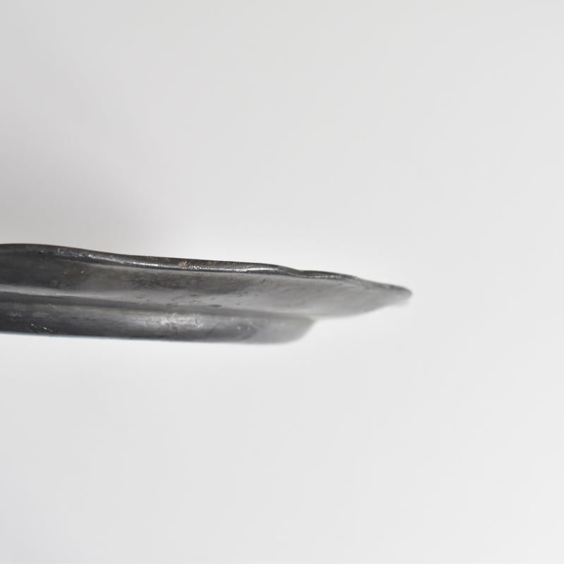 Vintage Pewter Scalloped Plate 19.5cm