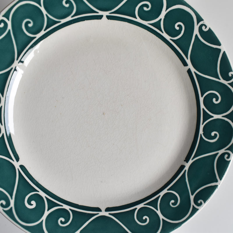 Vintage dessert plate Digoin & Sarreguemines Alain F