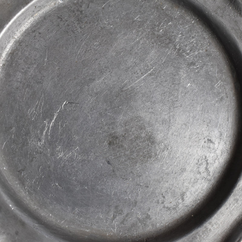 Vintage Pewter Scalloped Plate 19.5cm