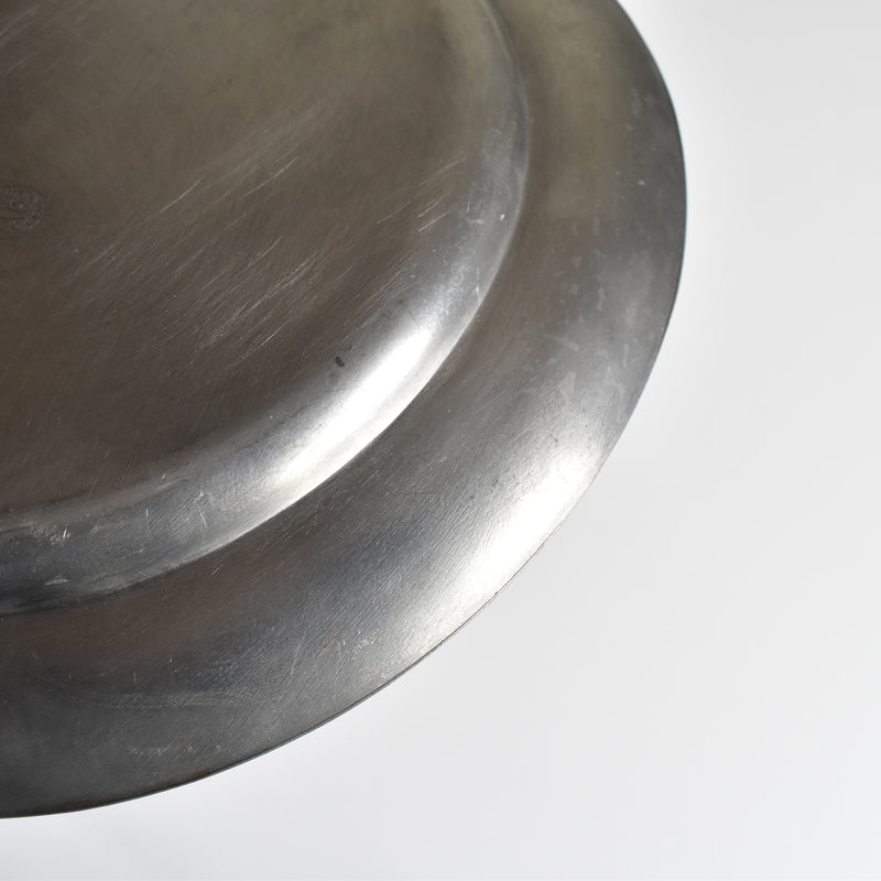 ヴィンテージピューターラウンドプレート