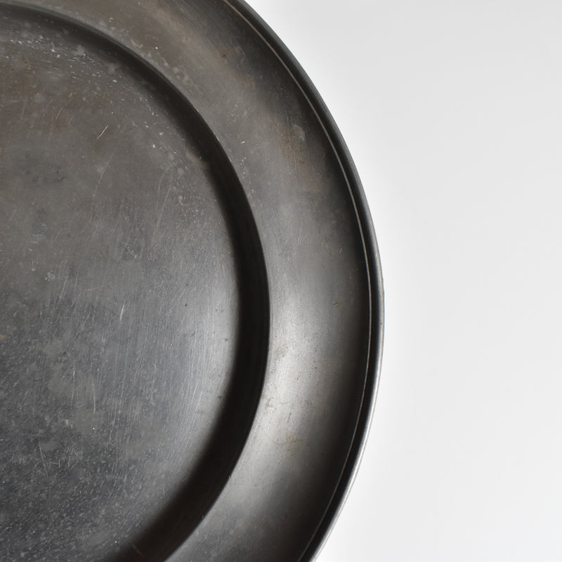 ヴィンテージピューターラウンドプレート