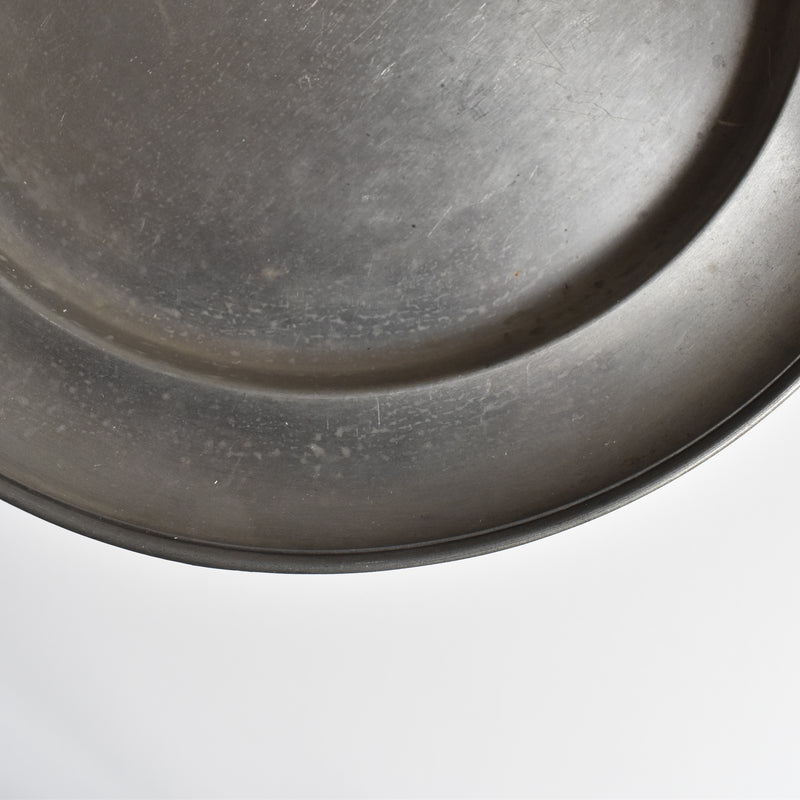 ヴィンテージピューターラウンドプレート