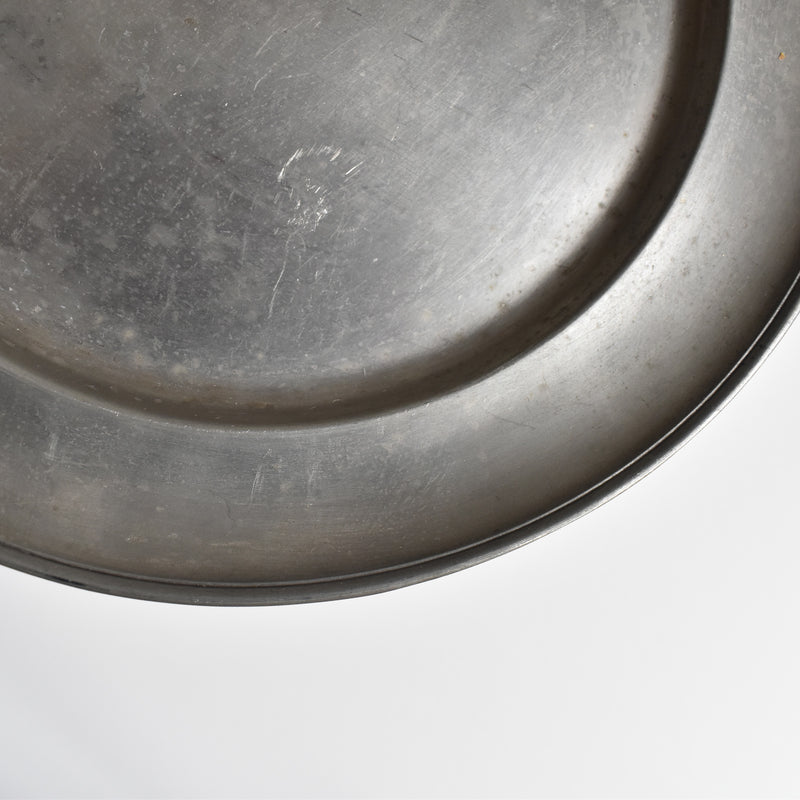 ヴィンテージピューターラウンドプレート