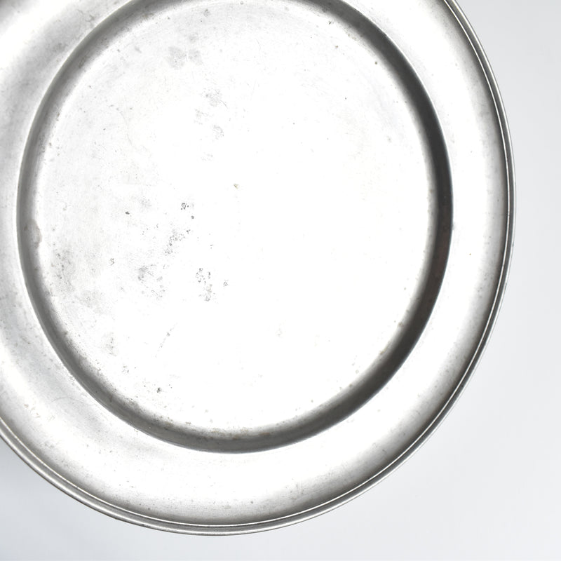 ヴィンテージピューターラウンドプレート