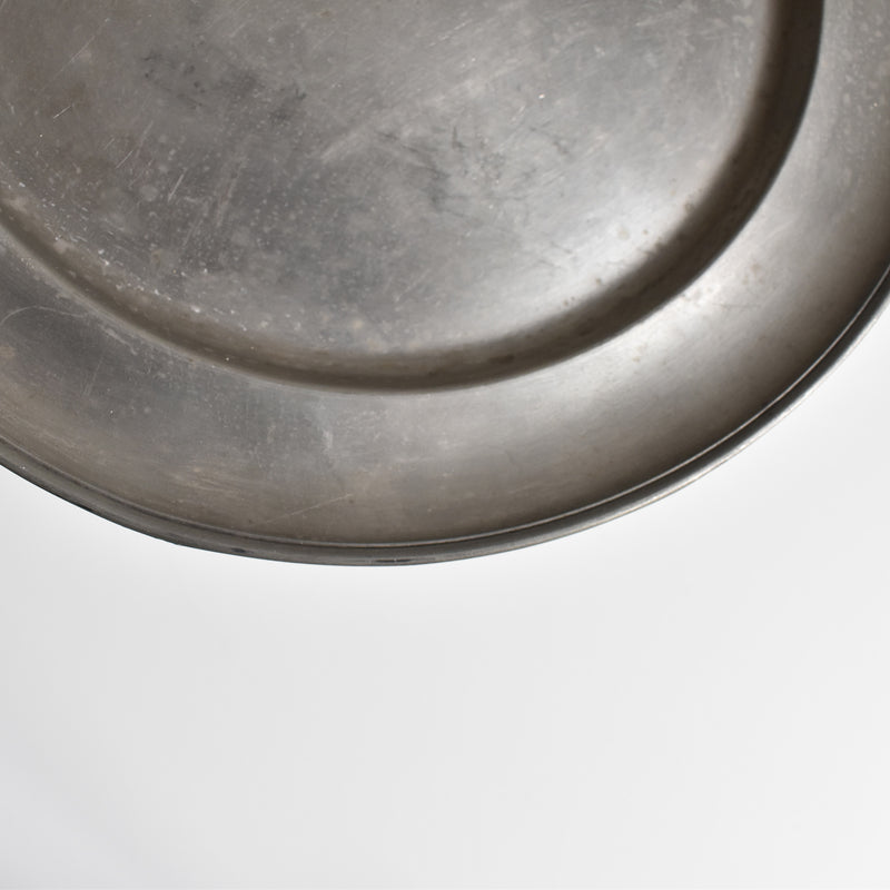 ヴィンテージピューターラウンドプレート