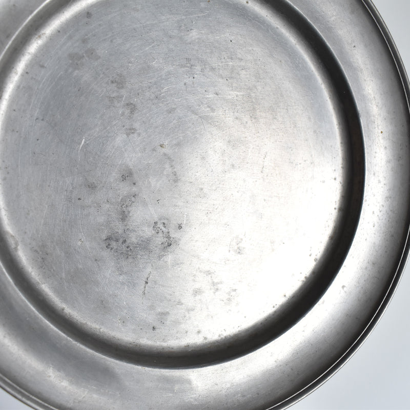 ヴィンテージピューターラウンドプレート